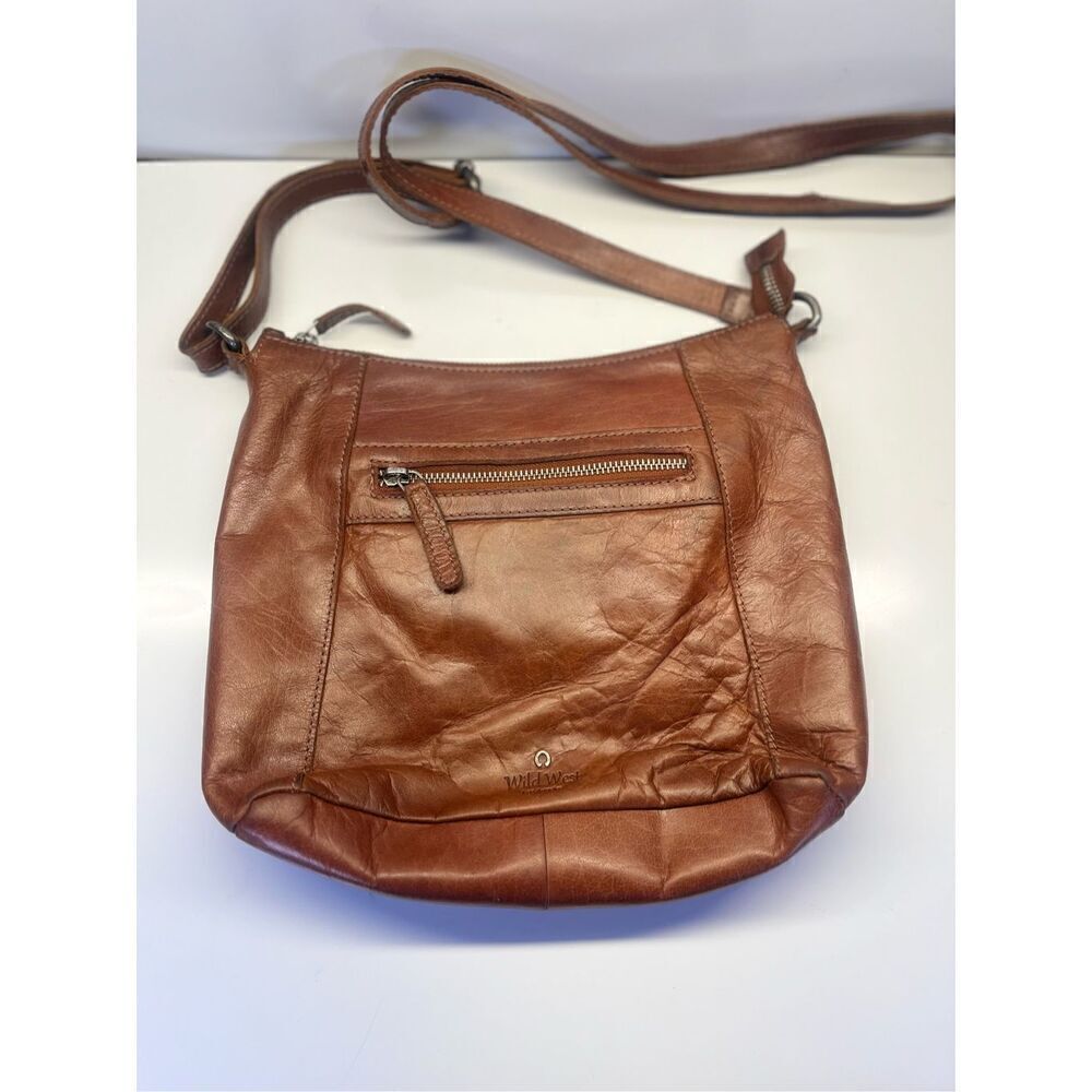 Wild West Los Angeles Brown Cognac Leather Purse Crossbody